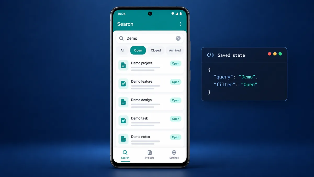 Android SavedStateHandle: اختبر فقد العملية لا تدوير الشاشة فقط