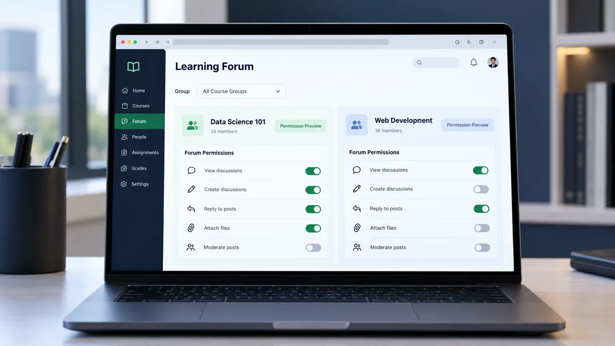 مجموعات LMS: هل زملاء المجموعة الأخرى يرون المناقشة؟