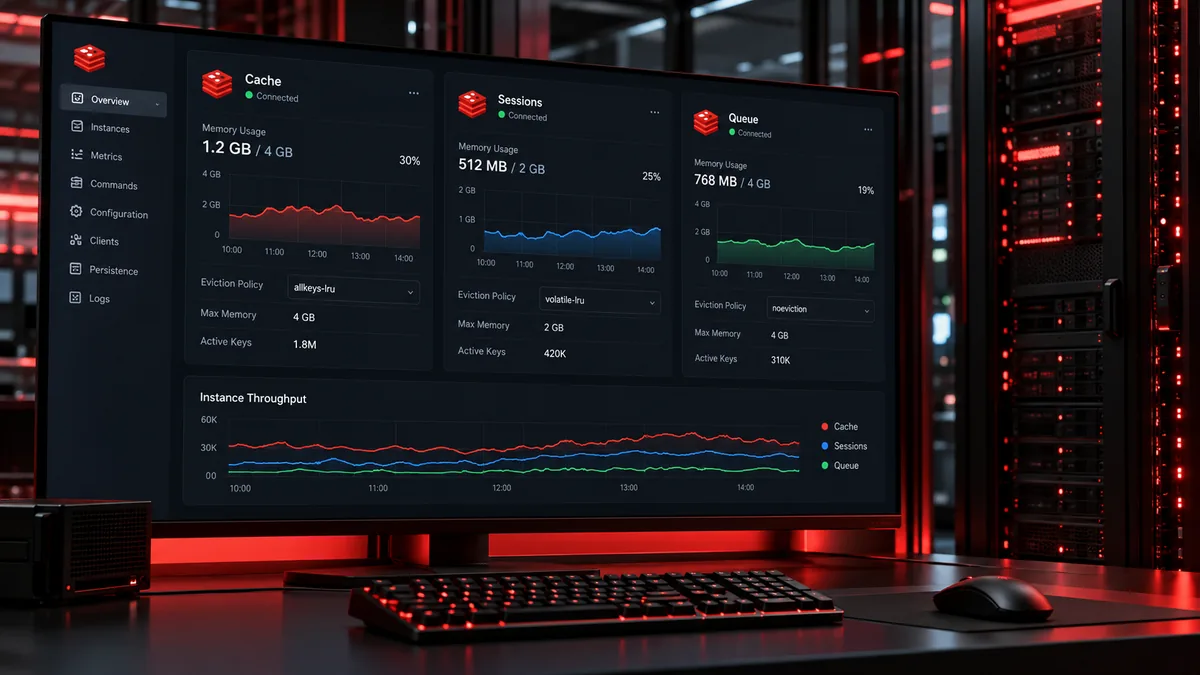 Redis تحت ضغط الذاكرة: افصل الكاش عن الجلسات والمهام