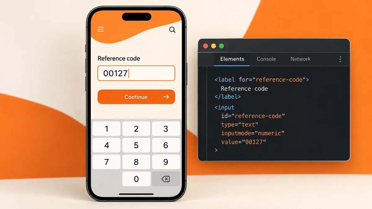 كود العميل 00127: لماذا لا يناسبه input type=number؟