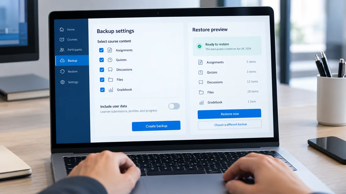 نسخ مقرر Moodle: كيف تتجنب نقل بيانات المتعلمين؟
